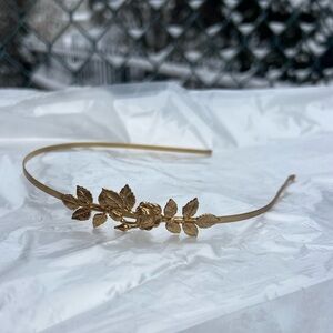Gold Floral Rose Headband - Women Hair Accessory